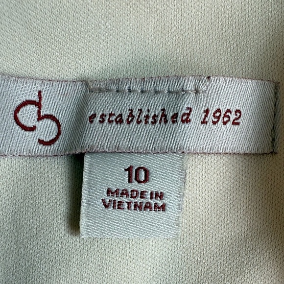 CB Elegant Cream Sleeveless midi Dress/size 10 - Picture 10 of 10